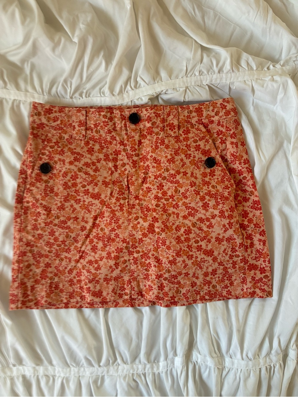 Wild Fable Coral Floral Mini Skirt